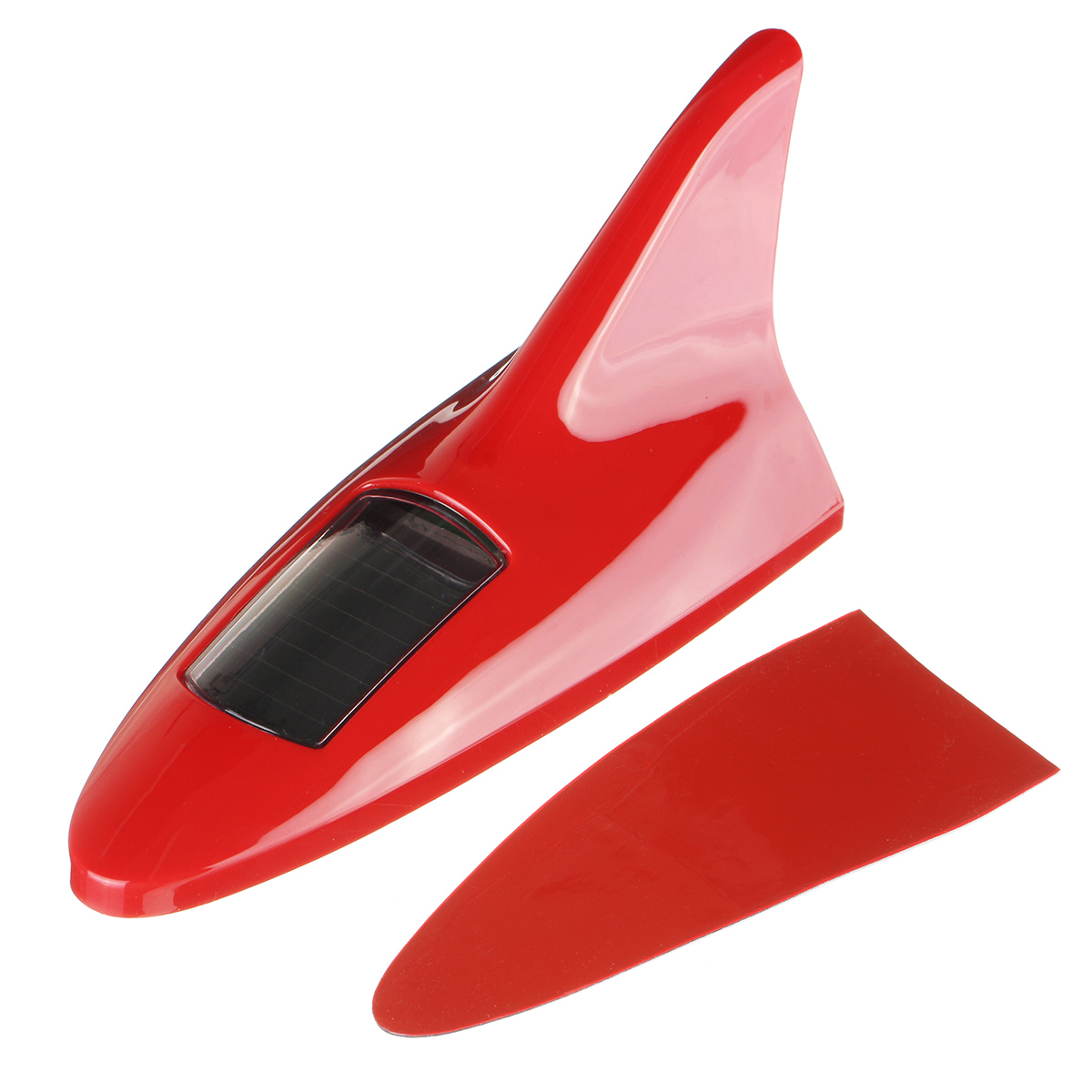 Universal-12LED-11-Mode-Solar-Power-Car-Roof-Antenna-Lamp-Flashing-Warning-Light-12V-RedBlackSilverW-1611410