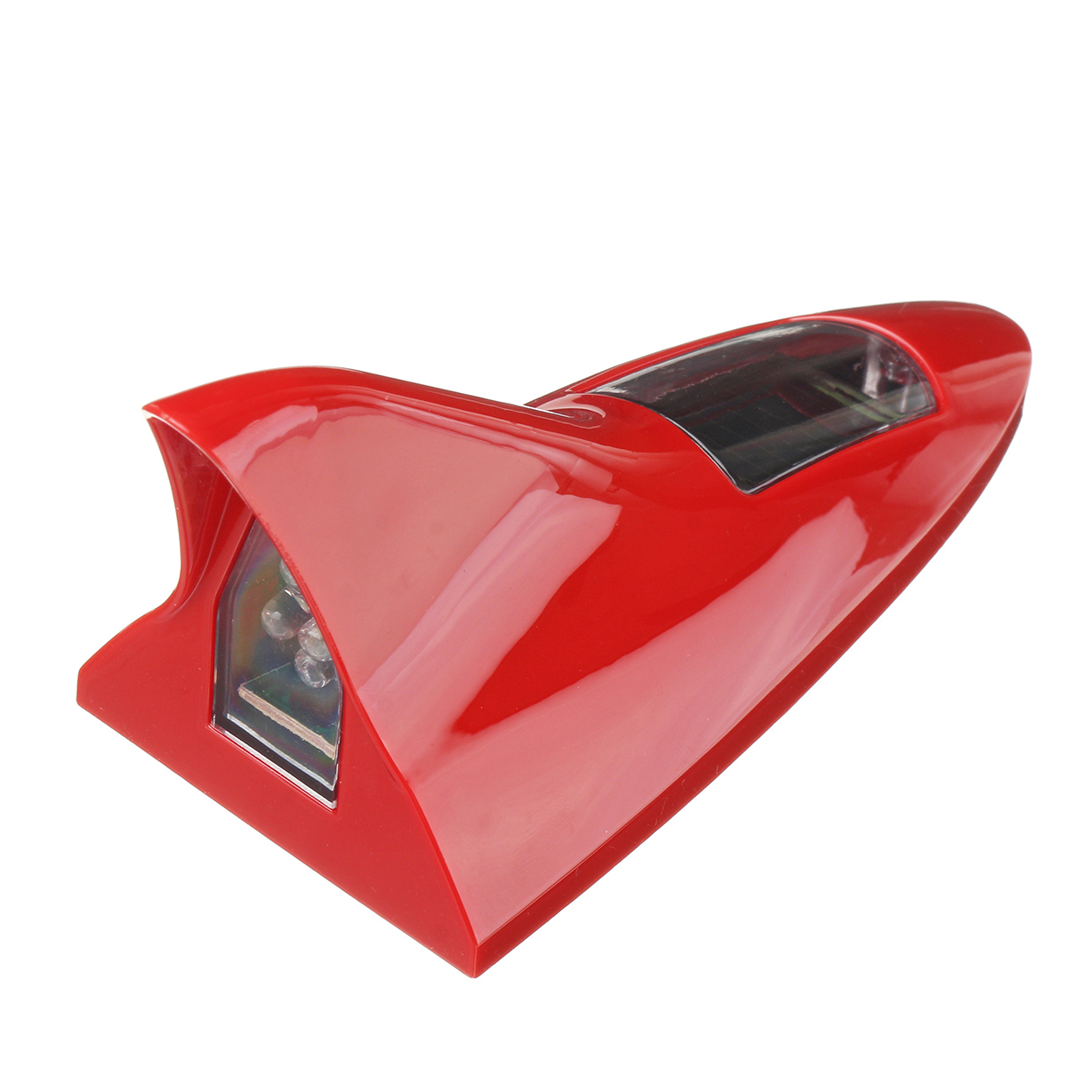 Universal-12LED-11-Mode-Solar-Power-Car-Roof-Antenna-Lamp-Flashing-Warning-Light-12V-RedBlackSilverW-1611410