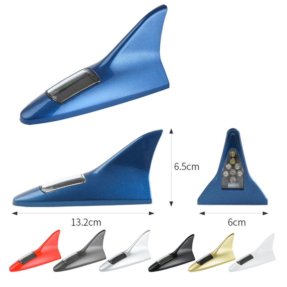 Universal-8LED-11Modes-Solar-Power-Car-Roof-Antenna-Lamp-With-Flashing-Warning-Light-12V-BlackWhiteR-1674943