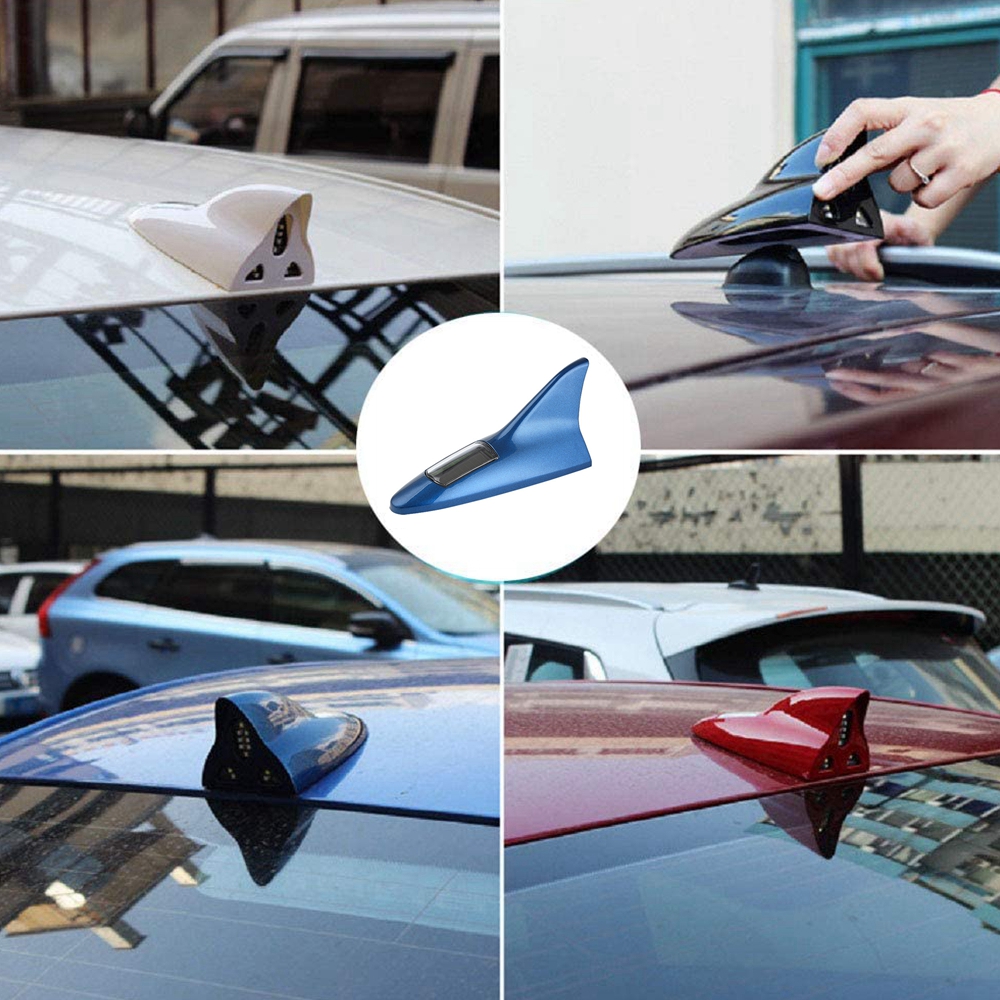 Universal-8LED-11Modes-Solar-Power-Car-Roof-Antenna-Lamp-With-Flashing-Warning-Light-12V-BlackWhiteR-1674943