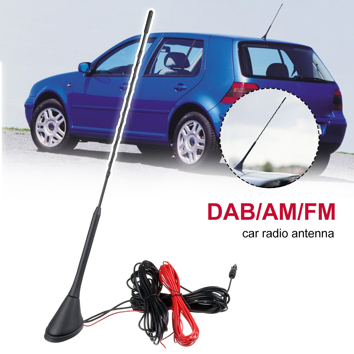 Universal-Car-Roof-Mounted-Radio-Antenna-DAB-AM-FM-Radio-Amplifier-Aerial-With-SMA-DIN-Connector-1726316