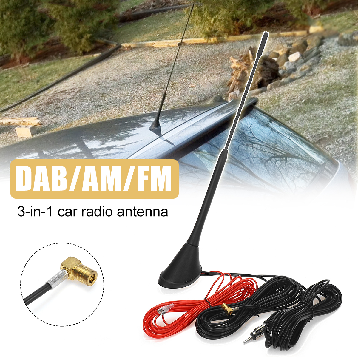 Universal-Car-Roof-Mounted-Radio-Antenna-DAB-AM-FM-Radio-Amplifier-Aerial-With-SMB-DIN-Connector-1726319