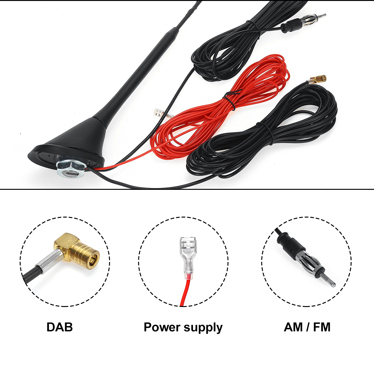 Universal-Car-Roof-Mounted-Radio-Antenna-DAB-AM-FM-Radio-Amplifier-Aerial-With-SMB-DIN-Connector-1726319