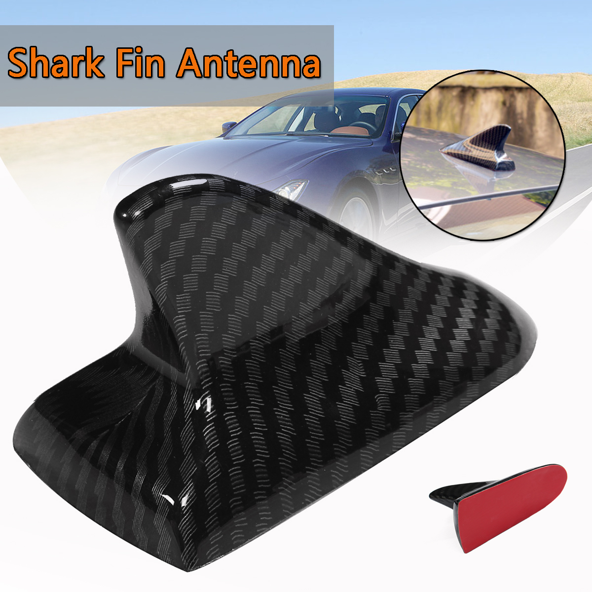 Universal-Carbon-Fiber-Style-Car-Shark-Fin-Antenna-Radio-FM-Decorate-Aerial-1337475