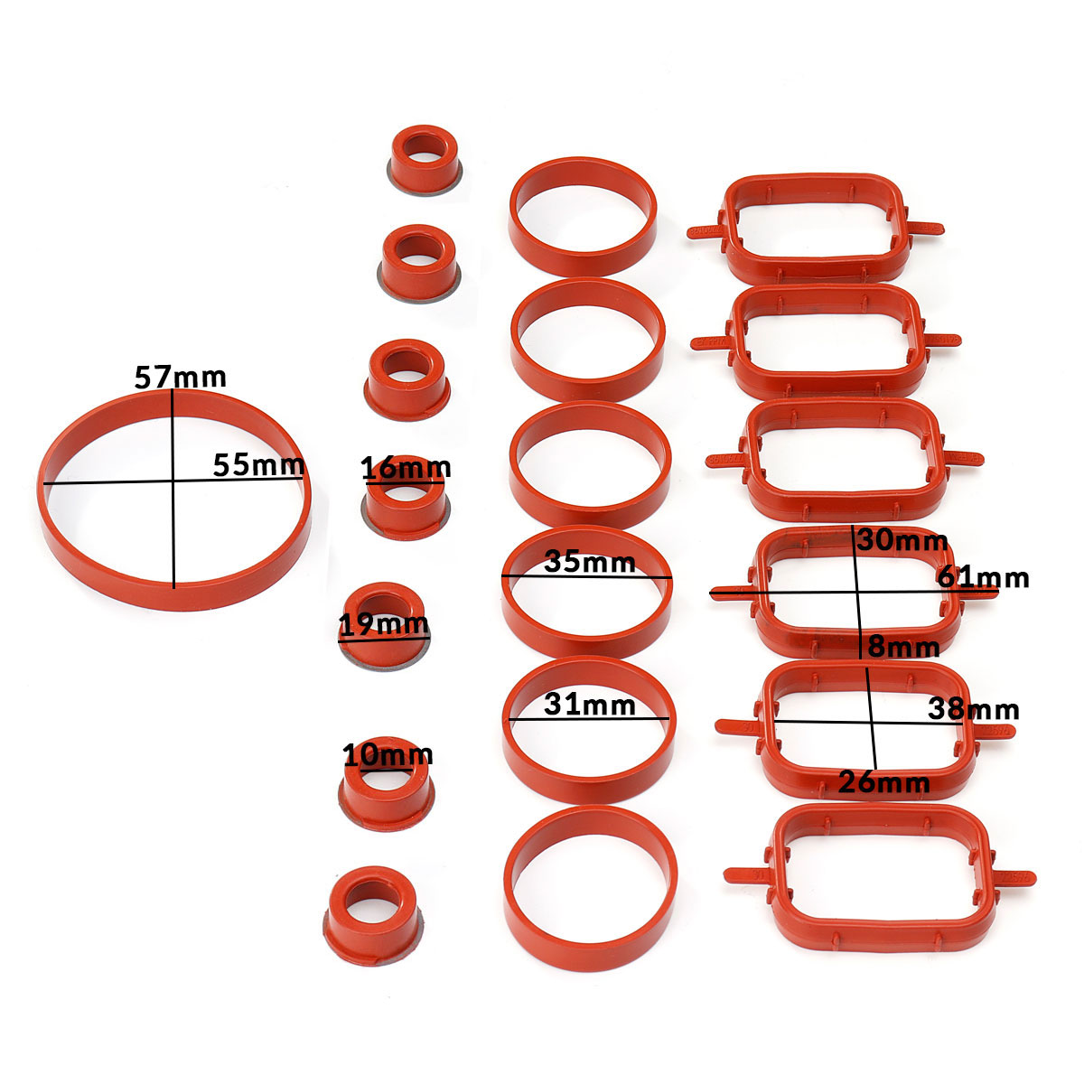 20PCS-Intake-Inlet-Manifold-Seal-Gasket-For-BMW-E87-E46-E90-E91-E92-E93-E39-E60-M57-1598158