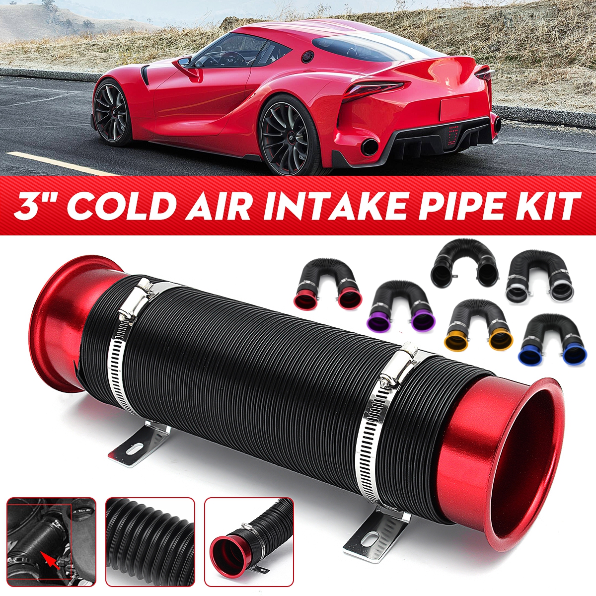 3Inch-Universal-Cold-Air-Intake-Feed-Flexible-Duct-Pipe-Induction-Kit-Filter-1725996