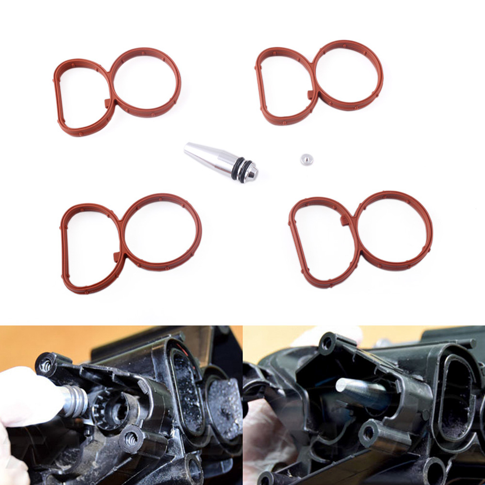 Intake-Swirl-Flap-Delete-Blank-Plug-Bung-Metal-With-Manifold-Gaskets-for-BMW-N47-1761955
