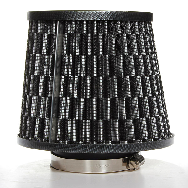 Universal-Carbon-Finish-Car-Air-Filter-Mesh-Cone-76mm-956226