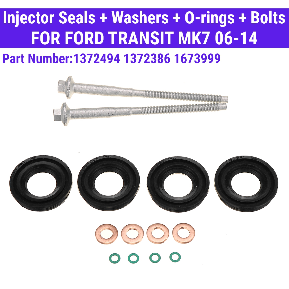 14PCS-Injector-Seals-Kit--Washers--O-rings--Bolts-FOR-FORD-TRANSIT-MK7-2006-2014-1819988