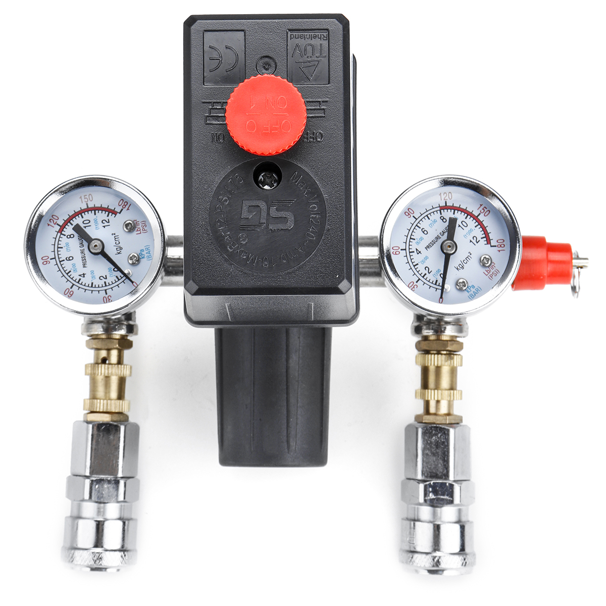 220V-Air-Compressor-Pressure-Switch-Control-Valve-Manifold-Regulator-Gauges-1694809