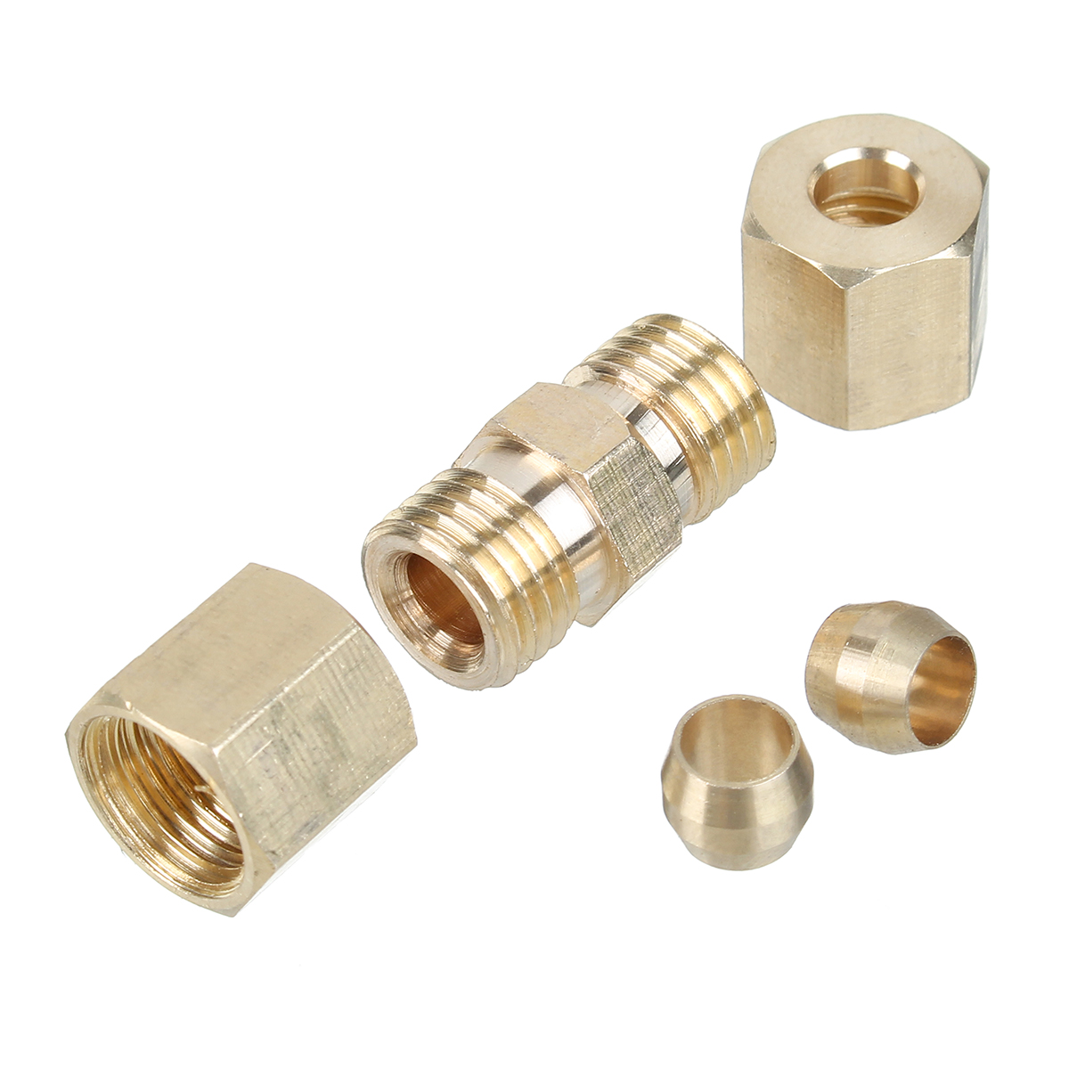 316-Inch-OD-Brass-Compression-Pipe-fitting-Connector-Union-Straight-1666165