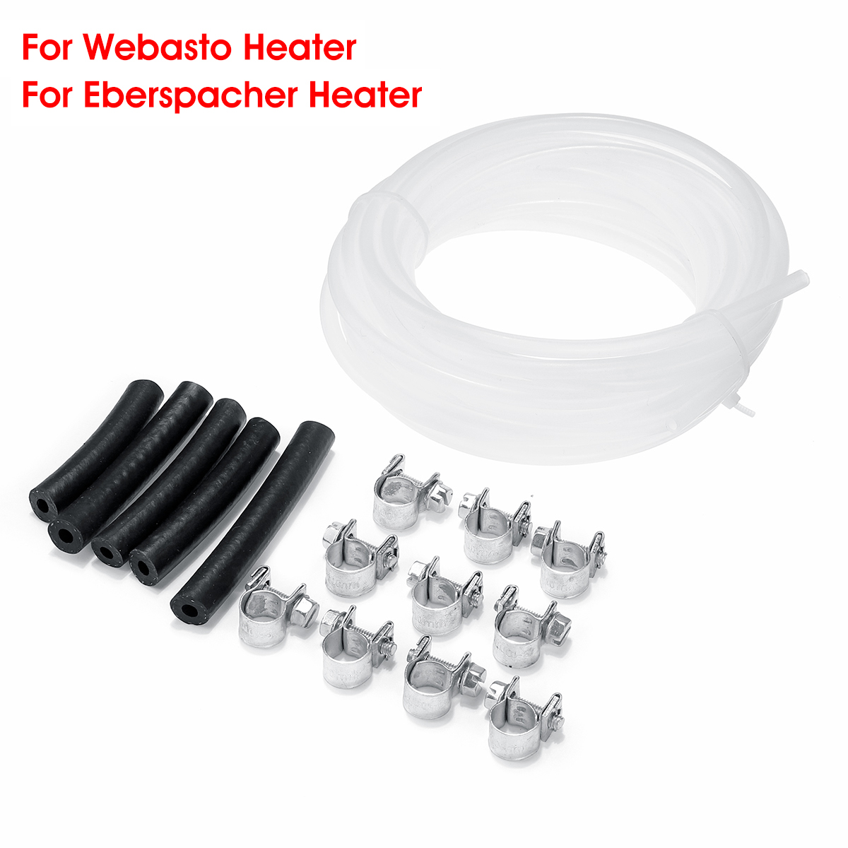 3mm-5M-Fuel-Pipe-Line-Hose-Clip-Kit-RubberMetal-For-Eberspacher-Hater-Fuel-Tank-1659345