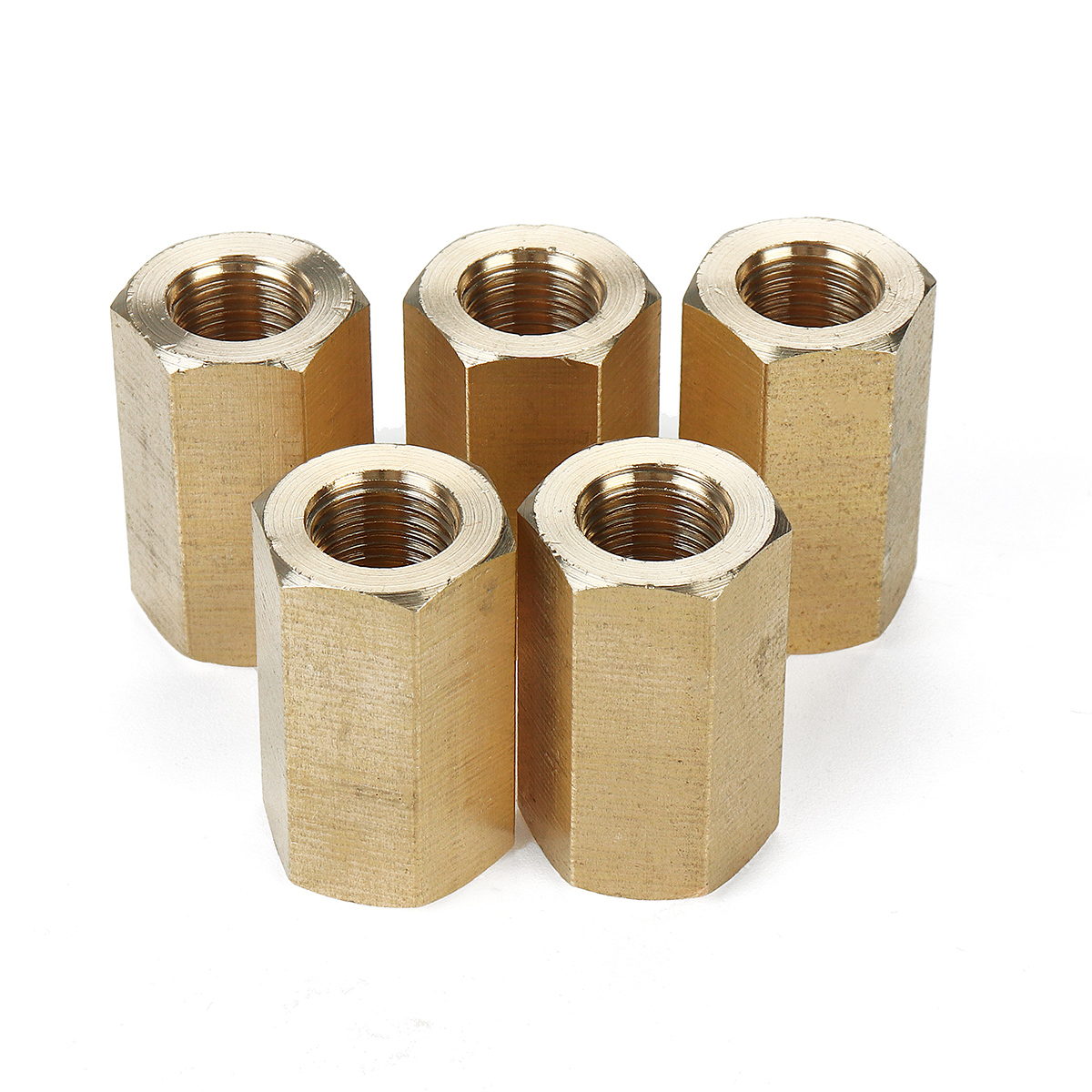 5Pcs-Inverted-Flare-Brass-Brake-Line-Union-For-316-Tube--38-24-Threads-1724014