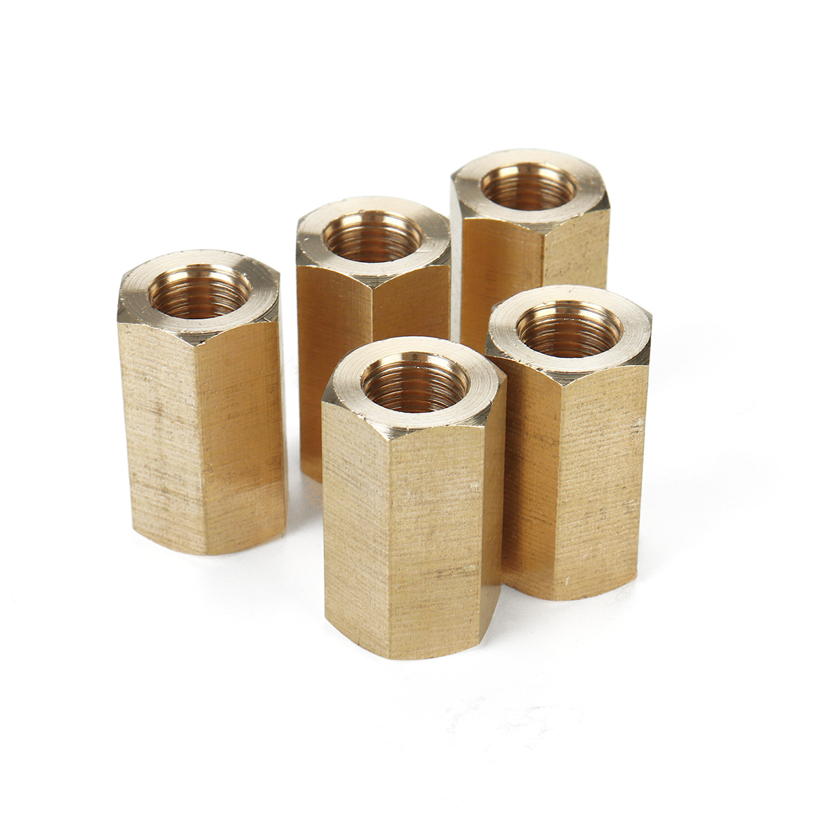 5Pcs-Inverted-Flare-Brass-Brake-Line-Union-For-316-Tube--38-24-Threads-1724014