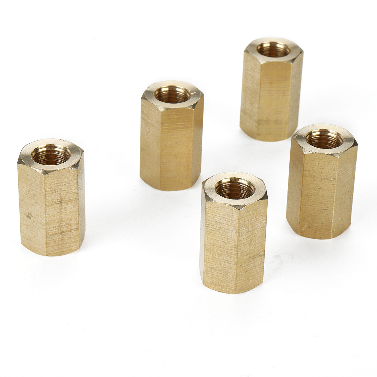 5Pcs-Inverted-Flare-Brass-Brake-Line-Union-For-316-Tube--38-24-Threads-1724014