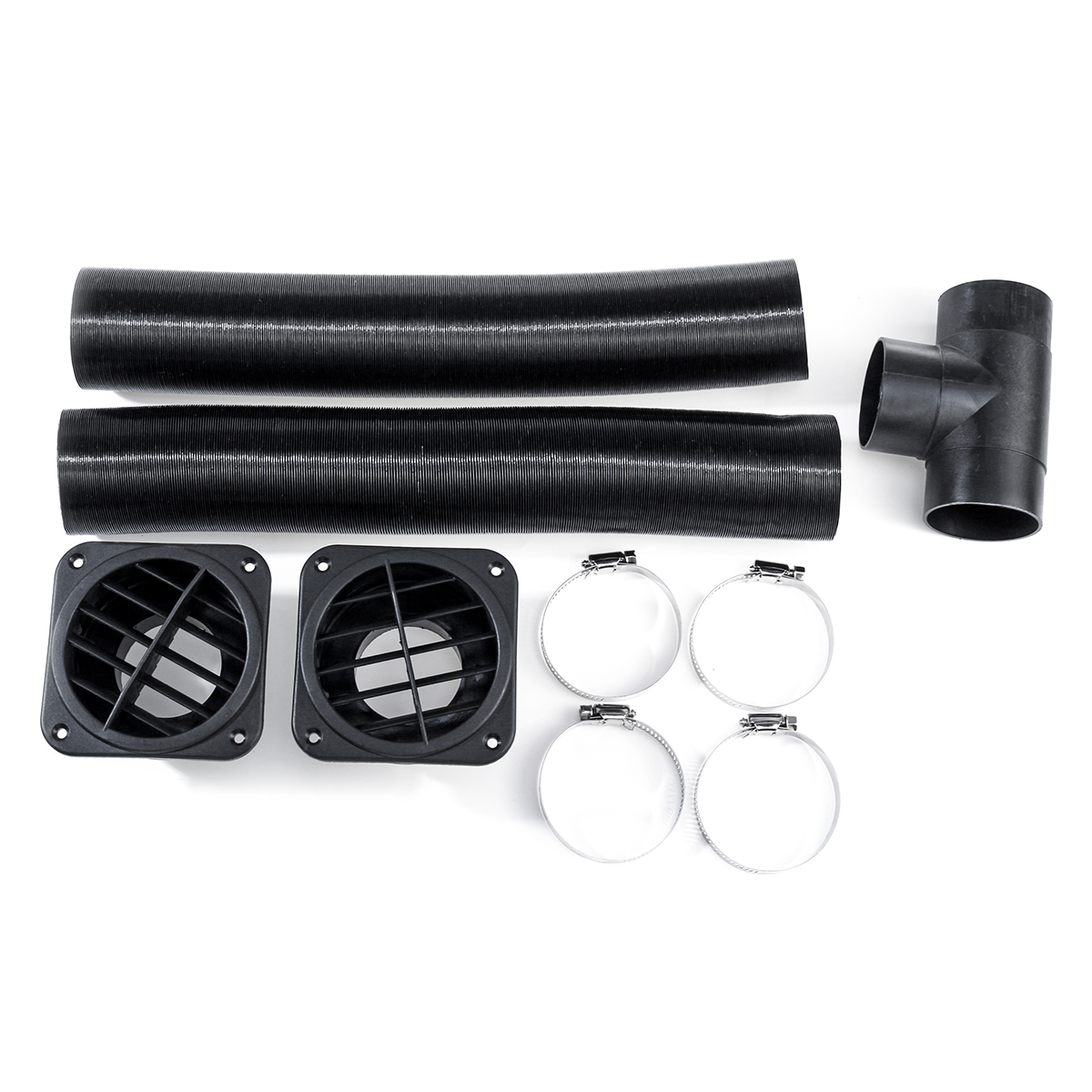 60mm-Heater-Pipe-Ducting-T-Piece-Air-Outlet-Vent-Clamps-50-100cm-For-Eberspacher-1723922