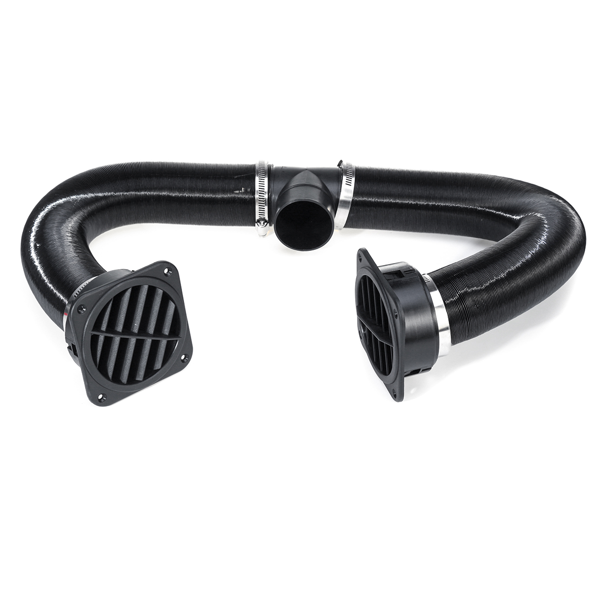 60mm-Heater-Pipe-Ducting-T-Piece-Air-Outlet-Vent-Clamps-50-100cm-For-Eberspacher-1723922