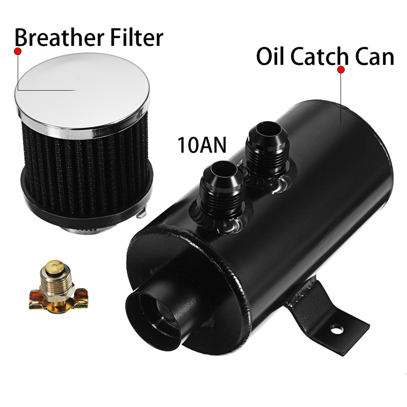 BlackSilvery-10-AN-Oil-Catch-Can-With-Breather-Filter-Brushed-Baffled-Aluminum-Pump-1419482