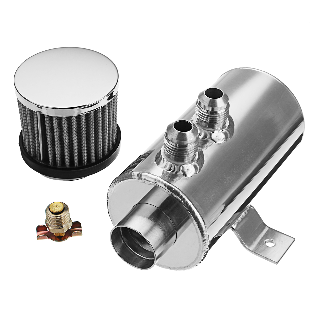 BlackSilvery-10-AN-Oil-Catch-Can-With-Breather-Filter-Brushed-Baffled-Aluminum-Pump-1419482