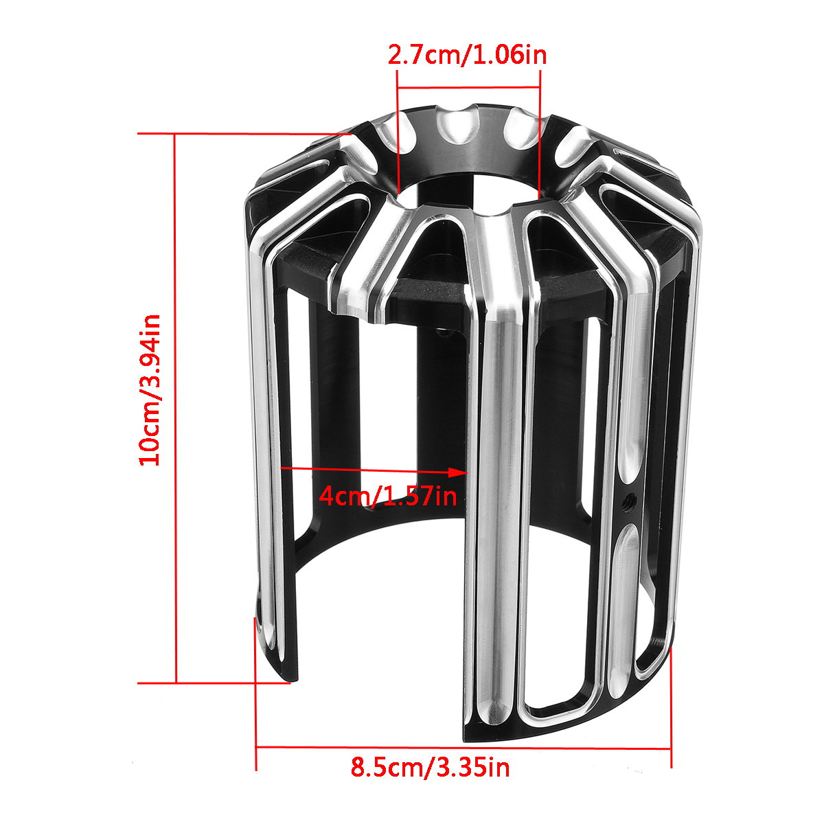 CNC-Aluminum-Oil-Fuel-Filter-Cover-Cap-Trim-10-Gauge-For-Harley-Twin-Cam-Models-Black-1410166