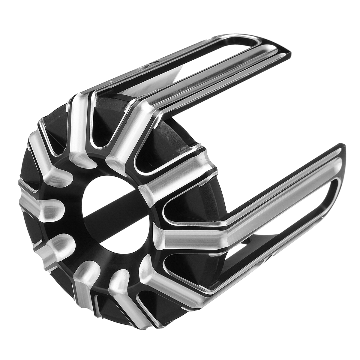 CNC-Aluminum-Oil-Fuel-Filter-Cover-Cap-Trim-10-Gauge-For-Harley-Twin-Cam-Models-Black-1410166