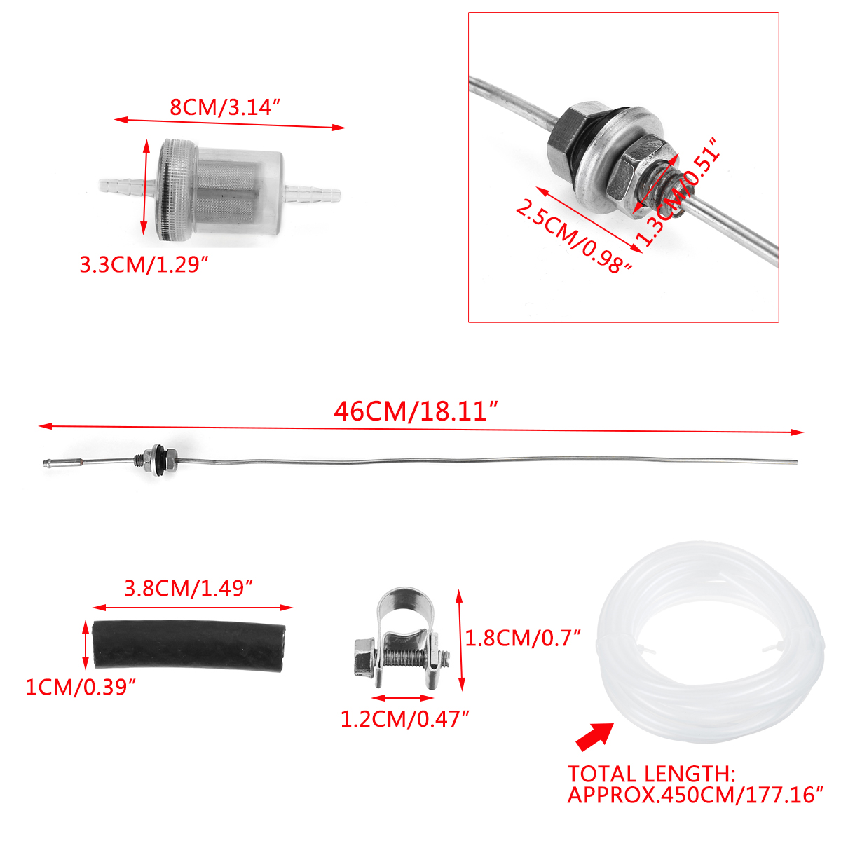 Fuel-Tank-Stand-Pipe--Pickup-Clip--Filter--Hose-For-Webasto-Eberspacher-Heater-1767573