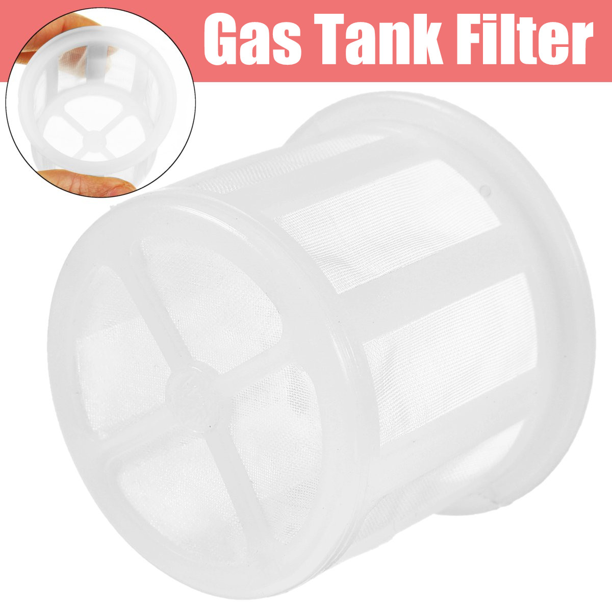 Plastic-Fuel-Gas-Tank-Filter-Strainer-0H1326-Petrol-Generator-Accessories-White-1424740