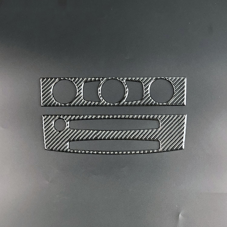 Carbon-Fiber-Interior-Trim-Air-conditioning-CD-control-panel-decoration-for-BMW-e60-5-series-2004-20-1700294
