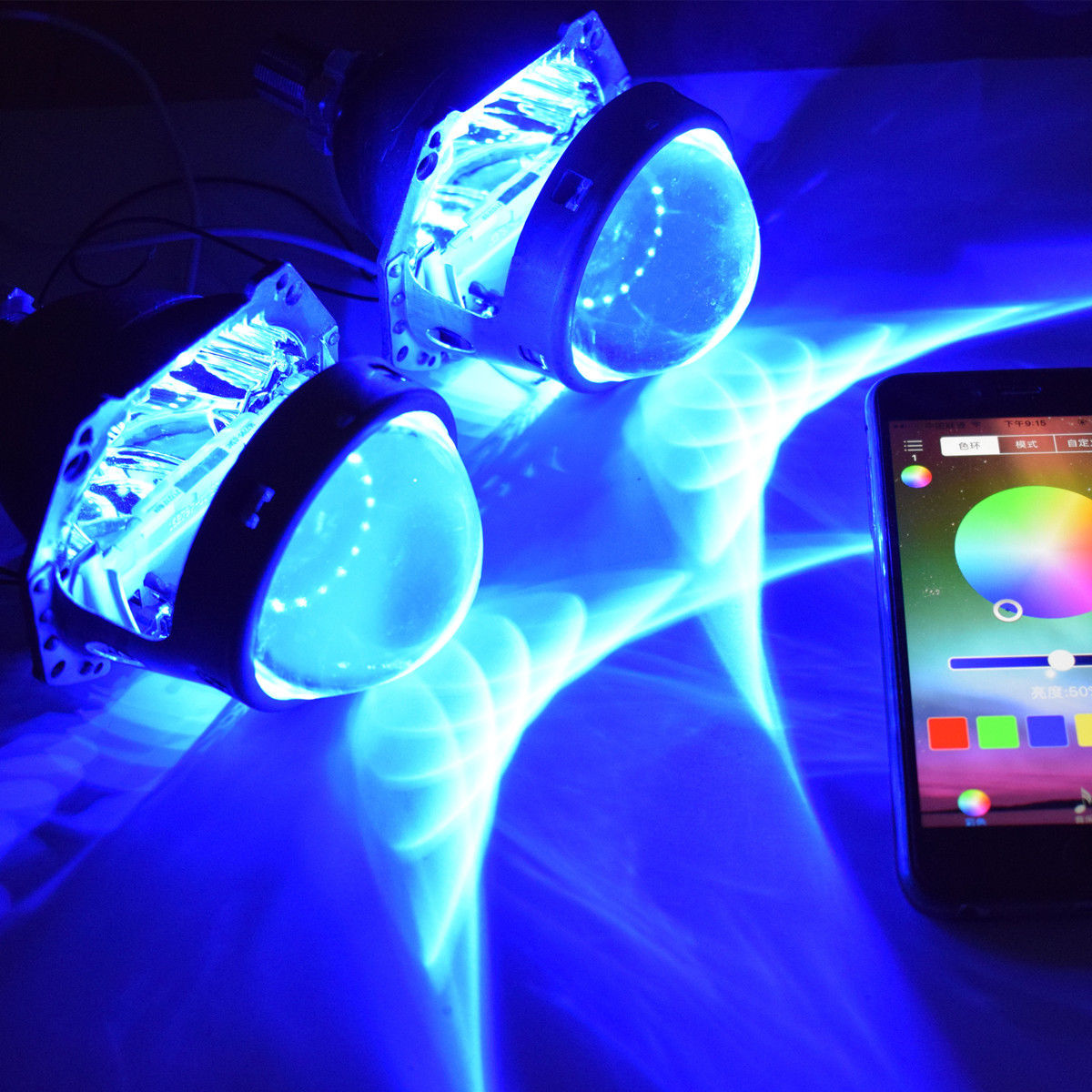 12V-Car-RGB-LED-bluetooth-Angel-Demon-Eyes-Headlight-Halo-Ring-for-30quot25quot-1277348