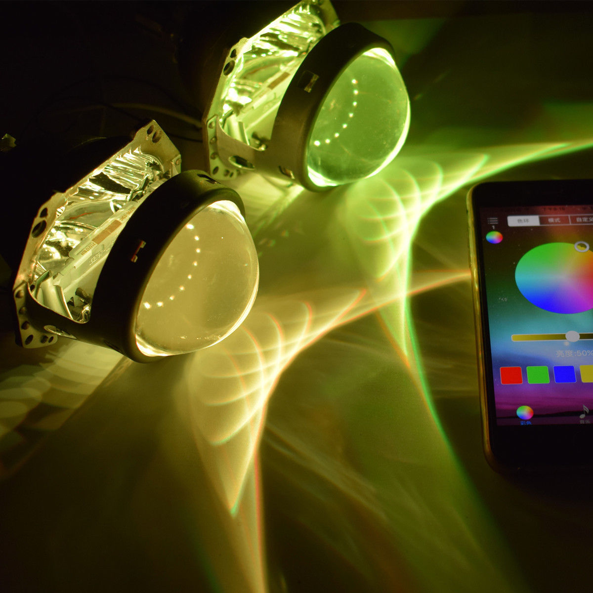12V-Car-RGB-LED-bluetooth-Angel-Demon-Eyes-Headlight-Halo-Ring-for-30quot25quot-1277348
