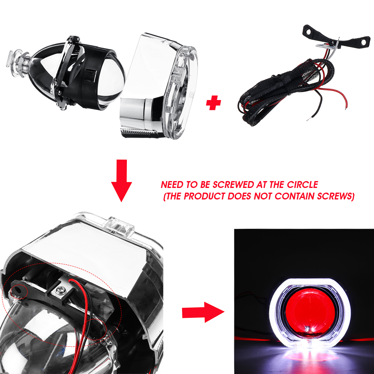 25-Inch-Angel--Devil-Demon-Eye-LED-Headlights-HID-Bi-Xenon-Projector-Lens-Kit-H1-LHDRHD-1611267