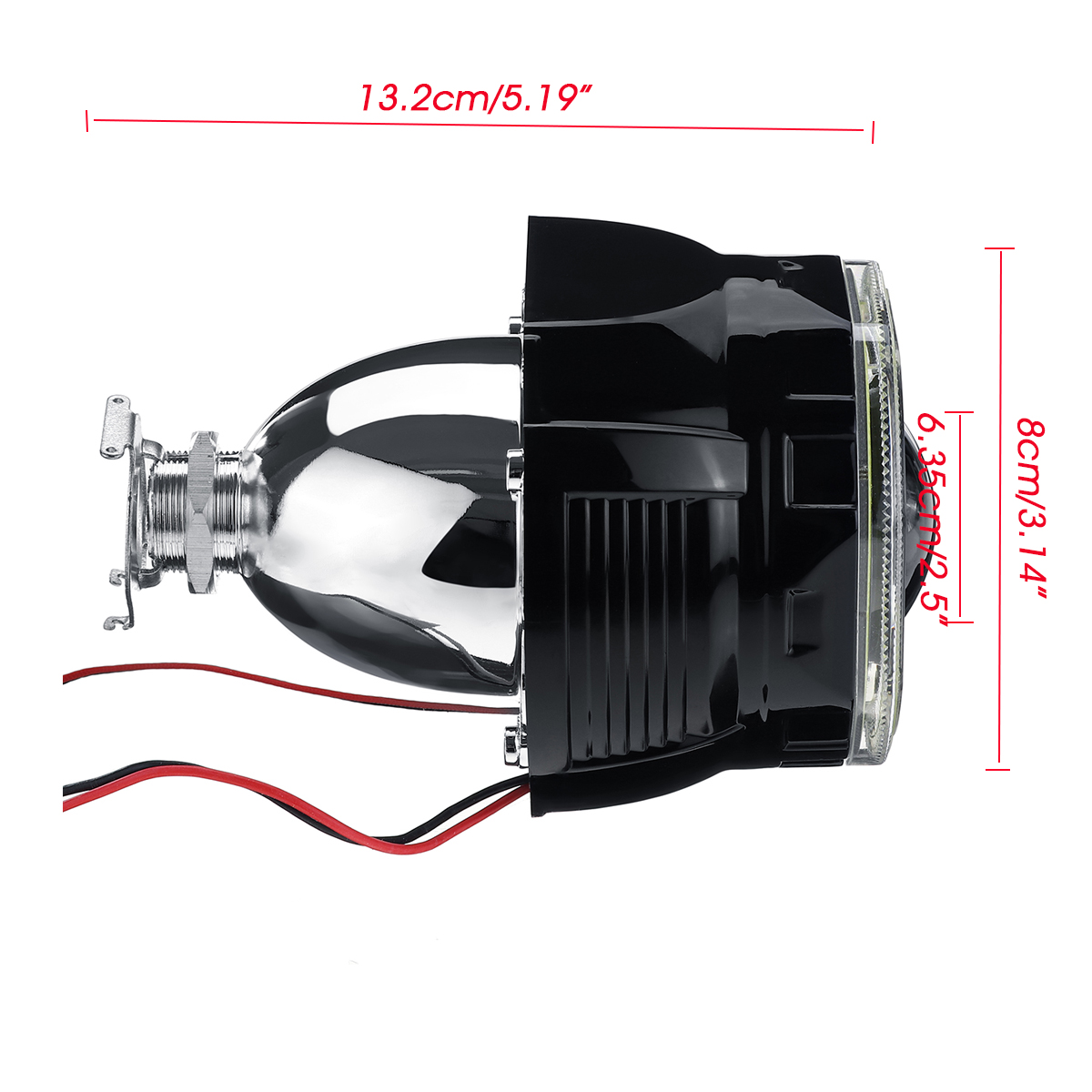 25-Incn-Car-COB-LED-Angel-Eyes-Halo-Headlight-Day-Running-Lights-DRL-HID-Xenon-Projector-Lens-Kit-Sq-1593626