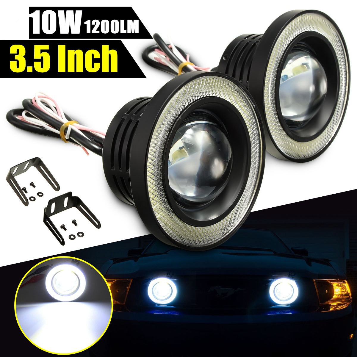 2PCS-20W-35-Inch-LED-Projector-Car-Fog-Lights-White-with-COB-Angel-Eyes-Halo-Rings-Bulb-White-1007890