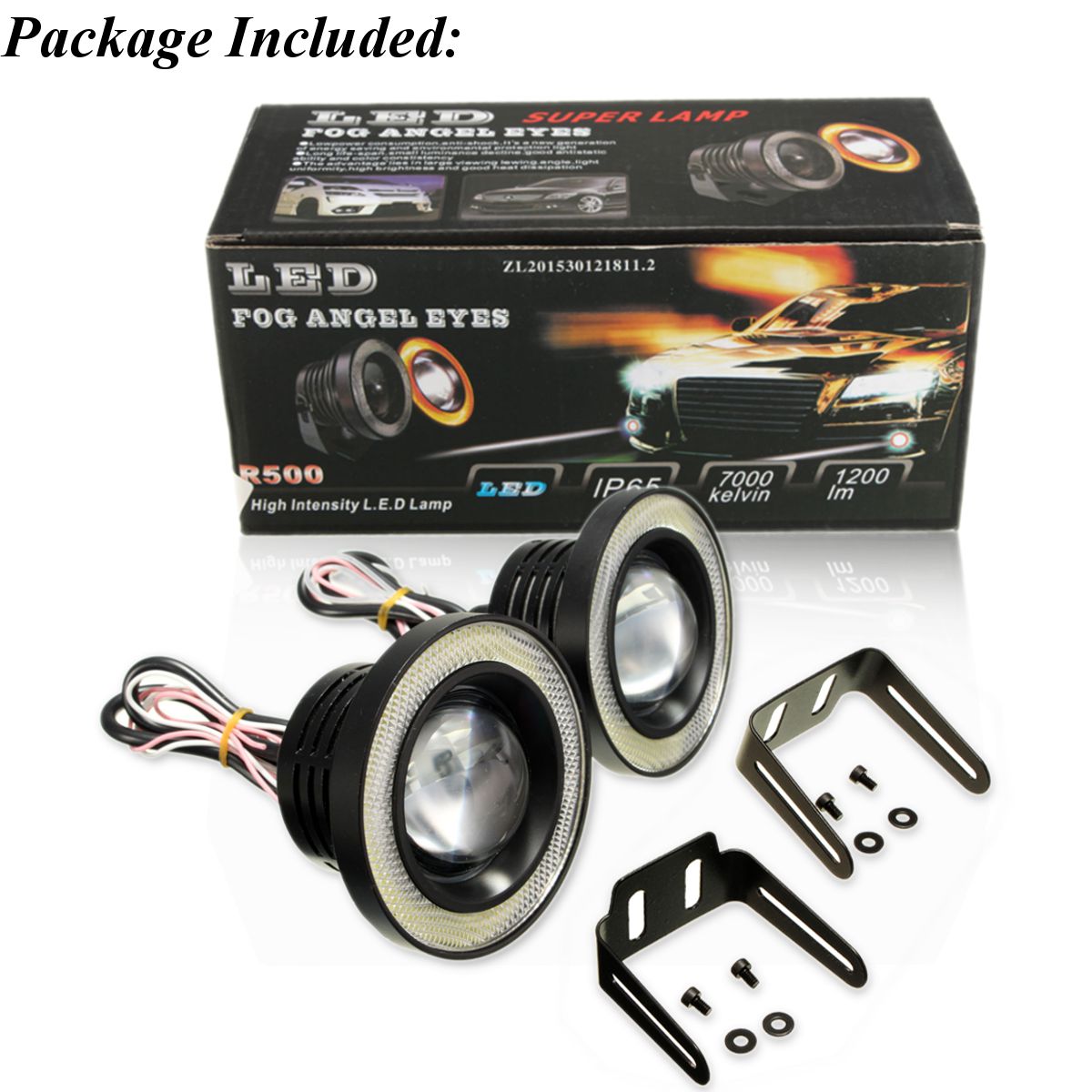2PCS-20W-35-Inch-LED-Projector-Car-Fog-Lights-White-with-COB-Angel-Eyes-Halo-Rings-Bulb-White-1007890