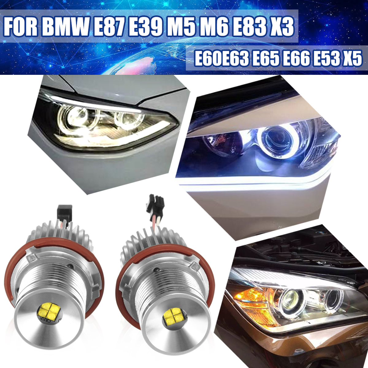 2PCS-40W-LED-Angel-Eyes-Lights-Marker-Halo-Ring-Bulbs-No-OBC-Error-For-BMW-E39-E60-E83-983846