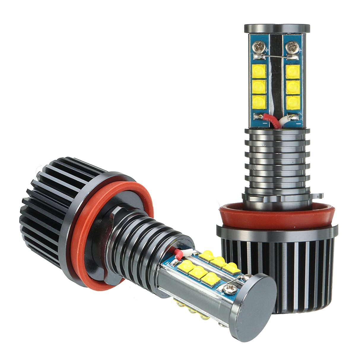 2Pcs-120W-H8-LED-Angel-Eyes-Light--White-lamp-For-BMW-E92-1125437