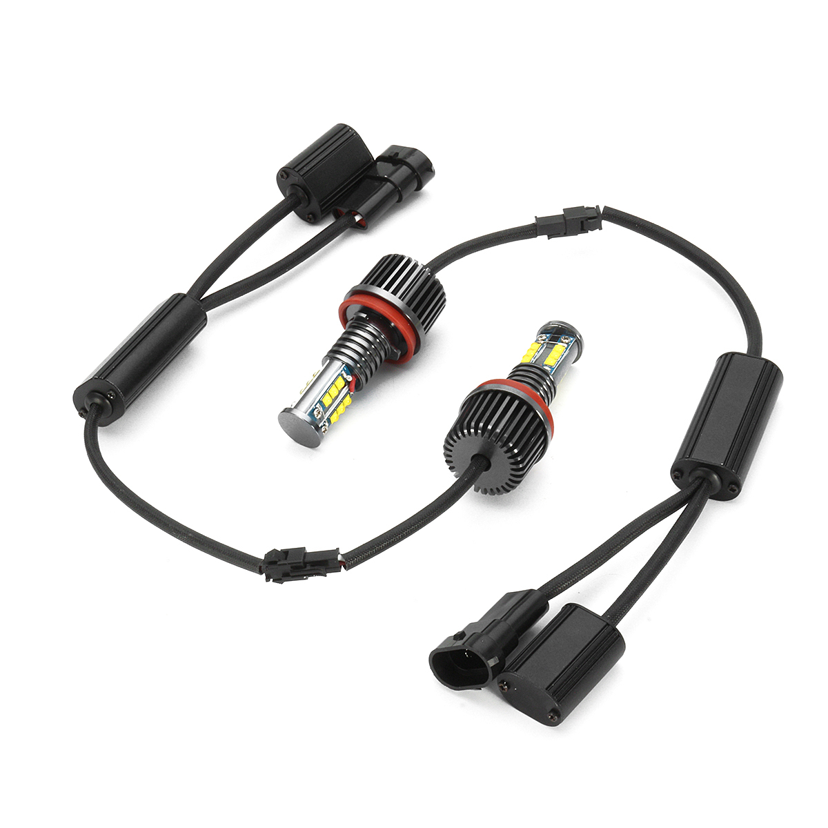 2Pcs-120W-H8-LED-Angel-Eyes-Light--White-lamp-For-BMW-E92-1125437