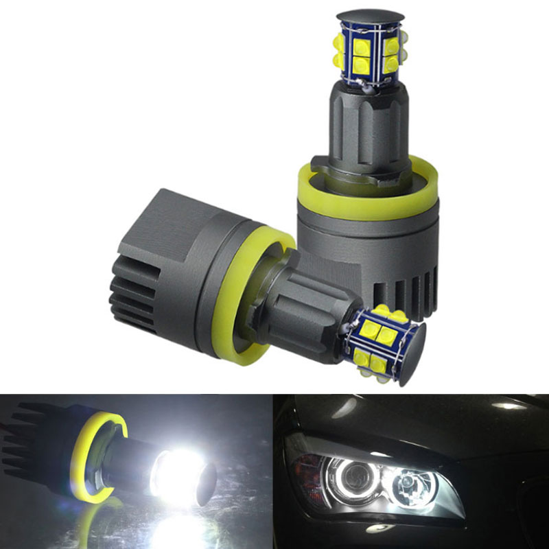 2Pcs-Car-LED-Angel-Eyes-Lights-H8-Headlights-1600LM-6500K-With-Connector-For-BMW-1662937