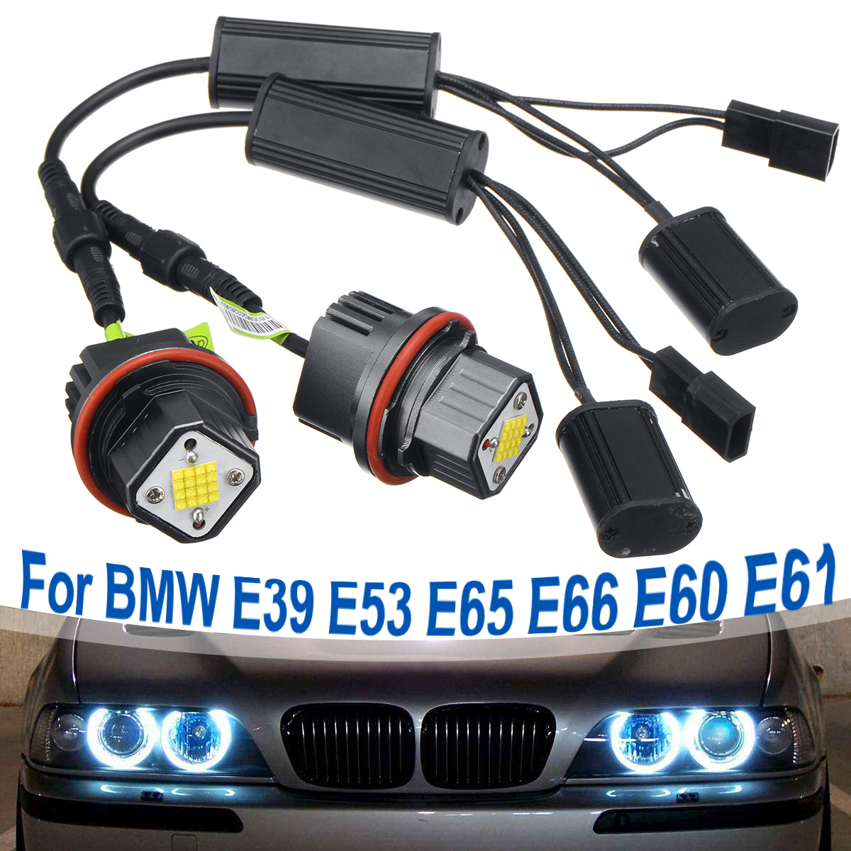 2Pcs-E39-K80-18LEDs-Car-Angel-Eyes-Lights-LED-Lamps-160W-5000LM-7000K-for-BMW--E39-E53-E65-E66-E60-E-1593625