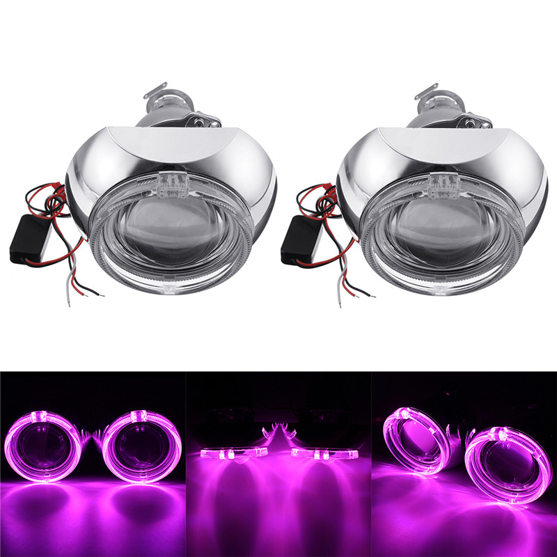 2Pcs-Mini-Car-LED-Projector-Headlights-Halo-Ring-Angel-Eye-Lights-LHD-Bi-Xenon-HID-Lamps-3000LM-3-In-1681100