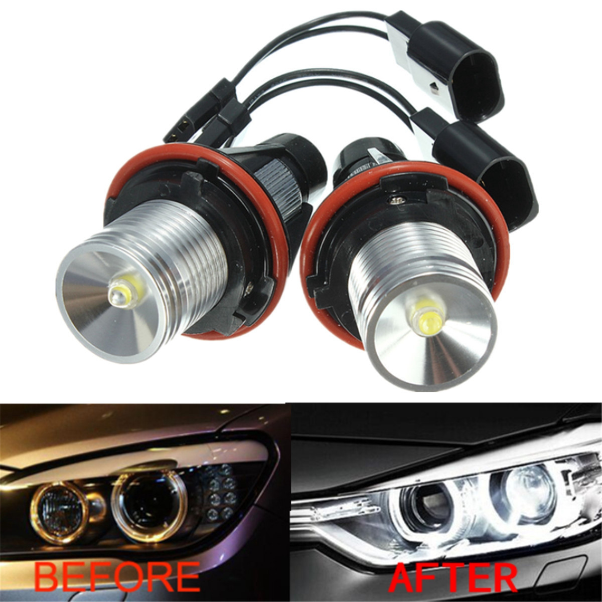 3W-LED-Angel-Eyes-Lights-Halo-Ring-Bulbs-White-Pair-for-BMW-E39-E63-X5-E83-5-6-7-Series-2002-2008-966697