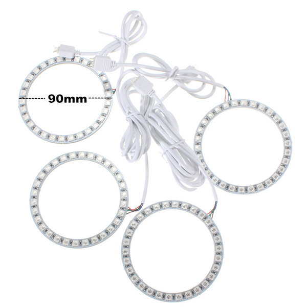 4PCS-RGB-90MM-Multi-Color-5050-Flash-LED-SMD-12V-Angel-Eyes-and-Remote-Control-1031049