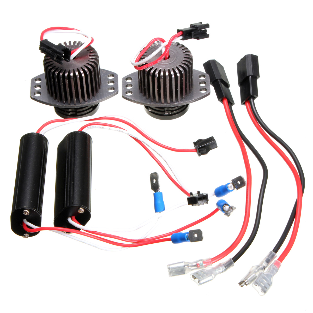 64W-Angel-Eyes-Headlight-XENON-LED-Halo-For-BMW-E90-E91-06-08-White-Lamp-1011376