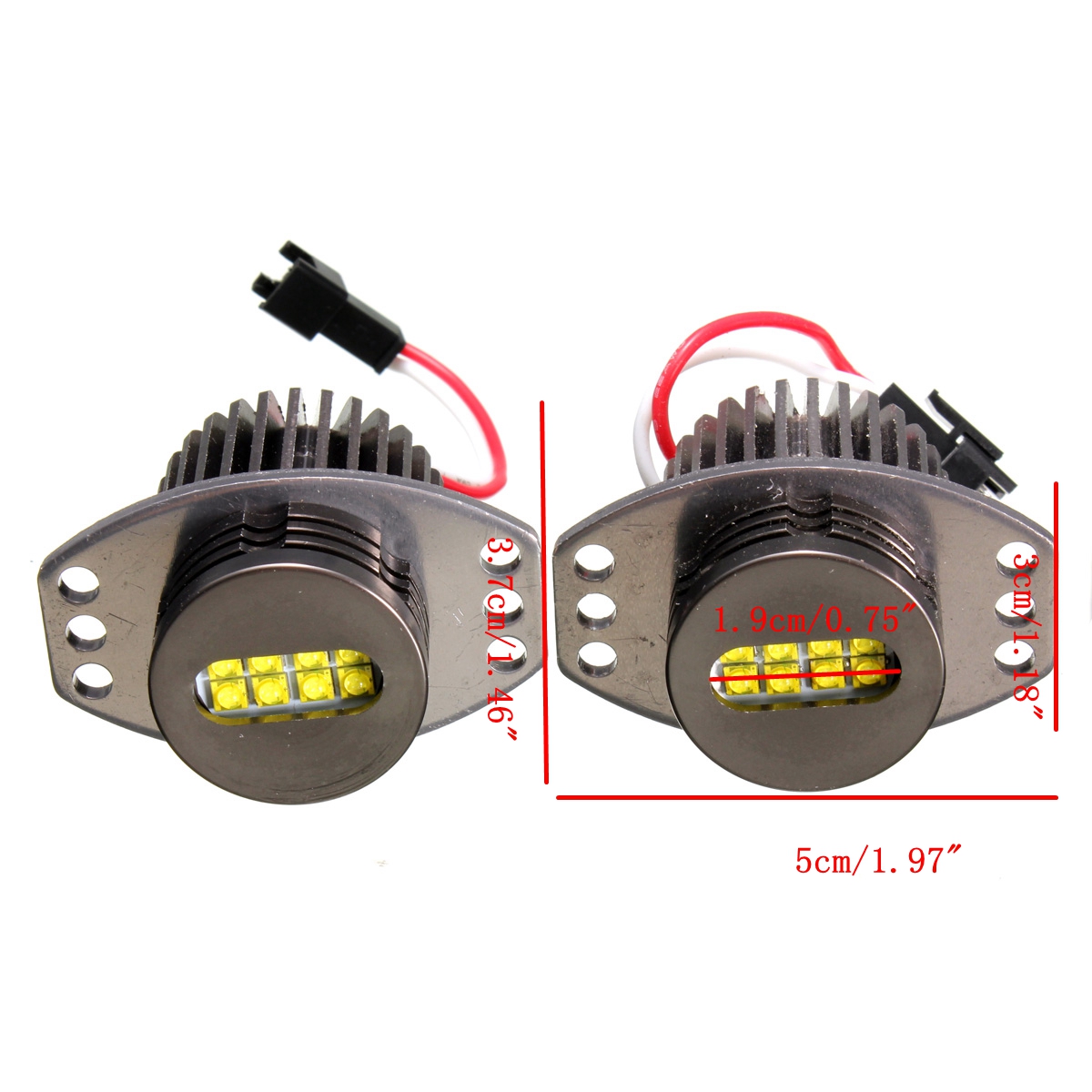 64W-Angel-Eyes-Headlight-XENON-LED-Halo-For-BMW-E90-E91-06-08-White-Lamp-1011376