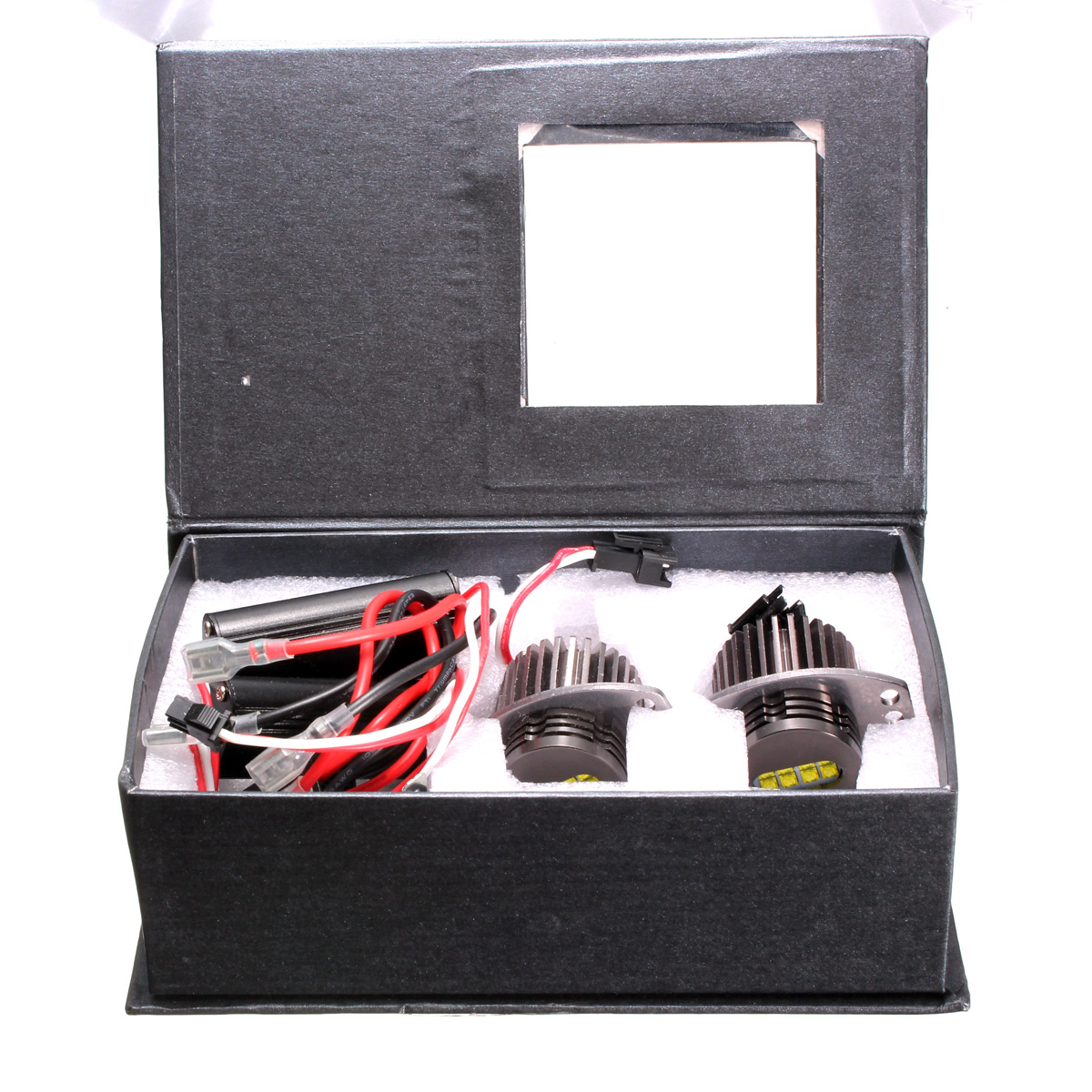 64W-Angel-Eyes-Headlight-XENON-LED-Halo-For-BMW-E90-E91-06-08-White-Lamp-1011376