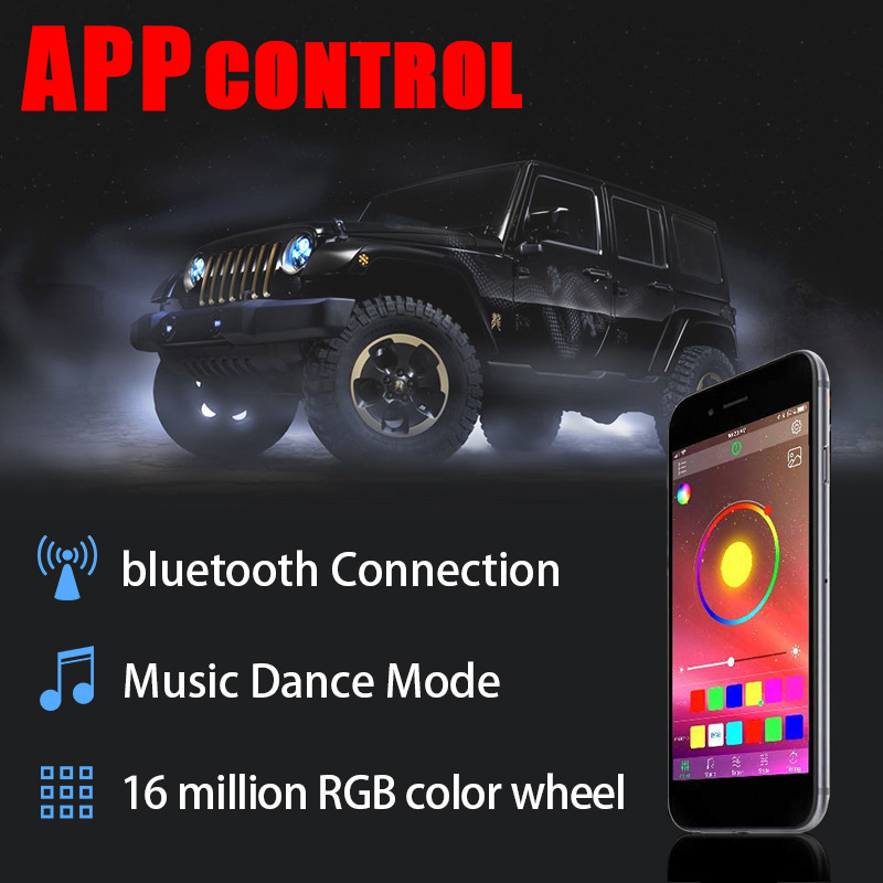 7-Inch-Car-Halo-RGB-LED-Headlights-Angel-Eyes-Lights-bluetooth-Support-APP-Control-Waterproof-High-L-1624782