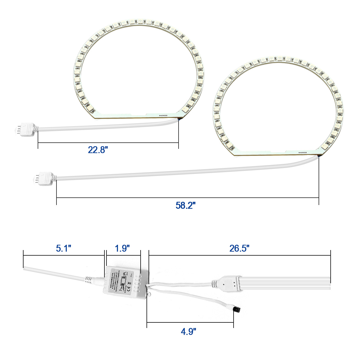 AMBOTHER-4PCS-LED-Angel-Eyes-Lights-RGB-Halo-Ring-with-Remote-Control-for-BMW-E36-E38-E39-E46-M3-1516199