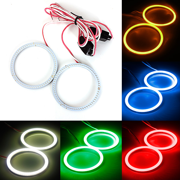 Car-COB-Bulb-12V-24V-60MM-66-LED-Angel-Eyes-Halo-Ring-Lamp-Light-935752