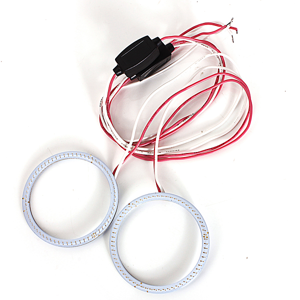 Car-COB-Bulb-12V-24V-60MM-66-LED-Angel-Eyes-Halo-Ring-Lamp-Light-935752