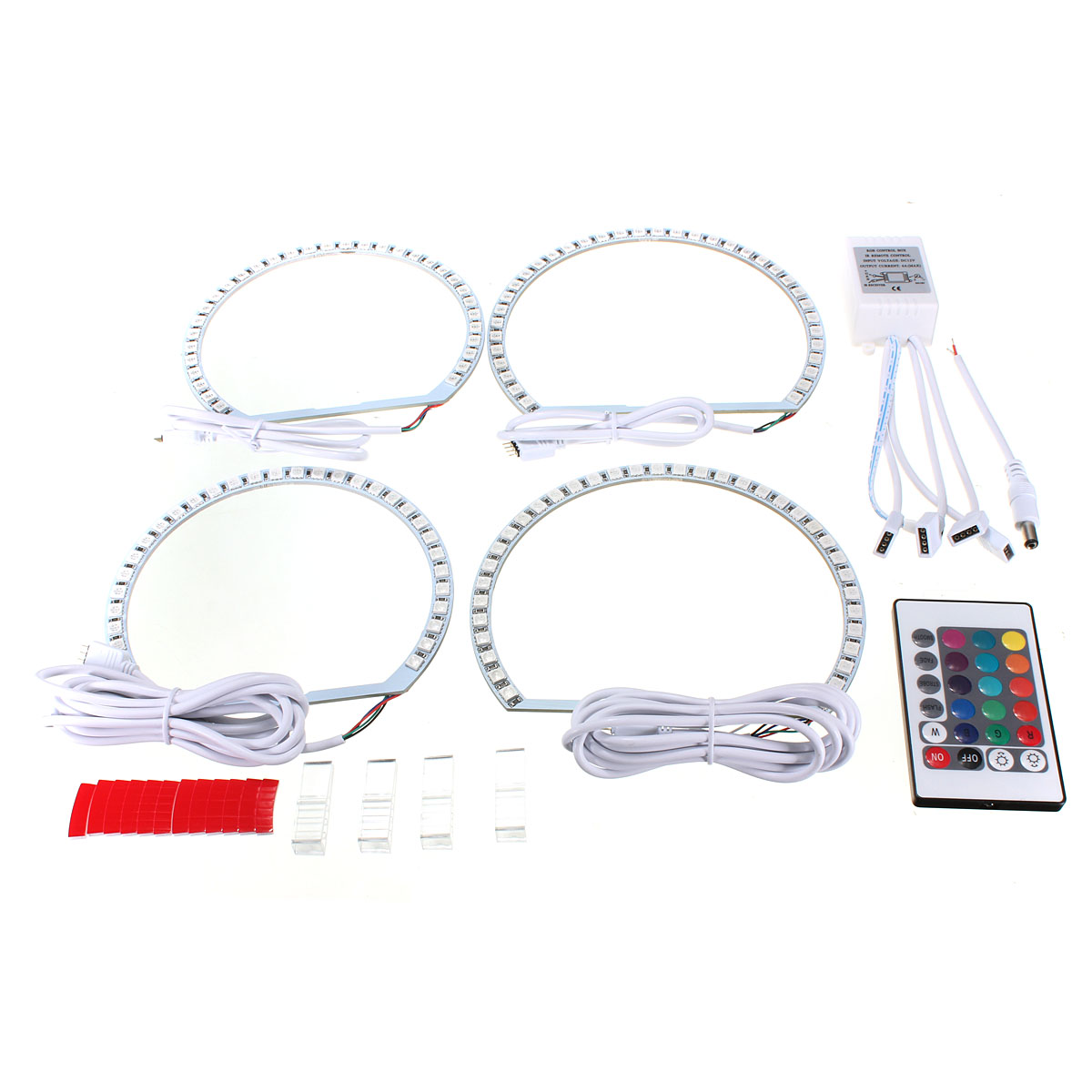 Multi-Color-RGB-LED-Flash-Strobe-Light-Angel-Eye-Rings-for-BMW-E46-3-5-7-Series-1019709